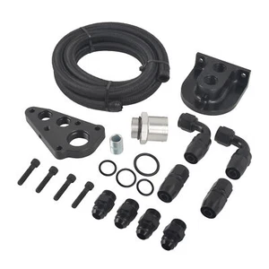 For 1996+ Ford Mustang GT350 F150 F250 4.6L 5.4L V8 Oil Filter Relocation Kit - Picture 1 of 10