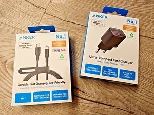 Anker 30W USB-C Nano 4 Ladegerät & Bio-Based USB-C auf USB-C Kabel - Bild 1 von 5