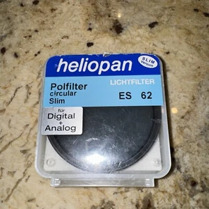 Heliopan 62mm Circular Polarizer Polarizing CPL Glass Lens Filter ES-62 Germany - Picture 1 of 2