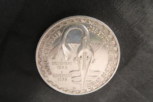 África Occidental Togo 500 francos FV81 moneda de plata 1972 pez sierra peso oro - Imagen 1 de 7