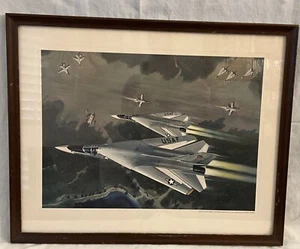 Vintage General Dynamics F-111A  US Air Force Variable Sweep Wing Jet Art Print - Picture 1 of 15
