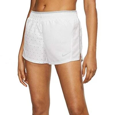 Pantalones Cortos Para Mujer Nike 3" Forrados Correr Entrenamiento Blanco/Gris X-Grande CV9382-100 Foto 1 de 4