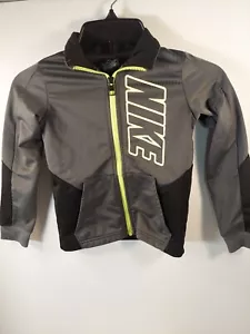 Kinder Nike grau leichte Windbreaker Reißverschlussjacke Gr. 6m - Bild 1 von 11