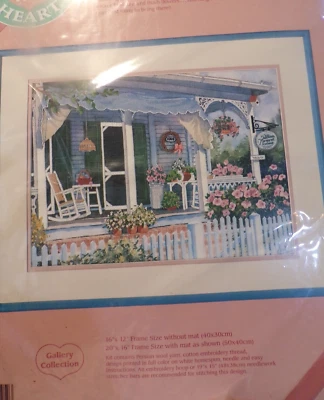 Vtg. 1990 From the Heart Bed and Breakfast Gallery Crewel Needle  Craft SEALED - Image 1 of 4