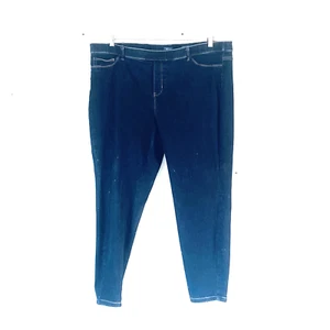 J. Jill Jeans Übergröße 3X perfekte Jeggings dunkle Waschung blau Denim Stretch Komfort - Bild 1 von 6