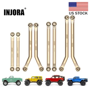 US,INJORA Brass High Clearance Chassis Links for SCX24 C10 JLU Bronco Base Camp - Picture 1 of 7