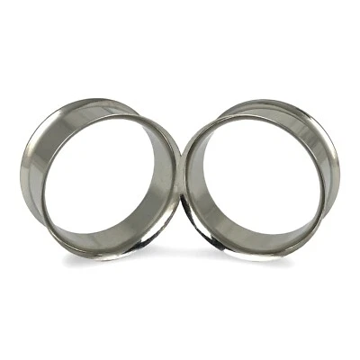 Pair of Steel Double Flare Tunnels set gauges plugs PICK SIZE - Image 1 of 4