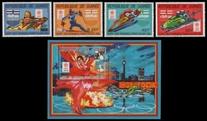 Guinea 1987 - Mi-Nr. Lote ex 1148-1152 A y Bloque 254 A ** - MNH - Olympia Calgary - Imagen 1 de 1