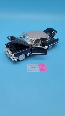 Road Signature 1949 Cadillac Series 62 Sedan 1:32 Blue Diecast Opening Doors  - Image 1 of 4