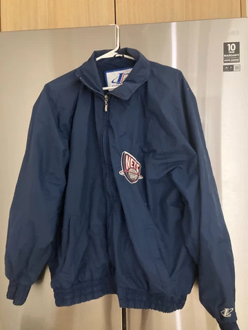 Vintage Brooklyn New Jersey Nets Basketball logo athletic  jacket adult XL Cover