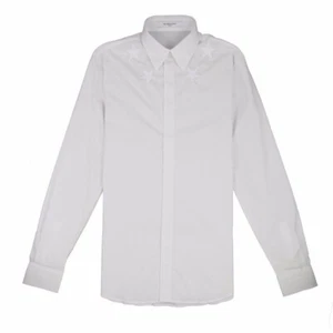 NWT Givenchy Button Up Star Embroidered Poplin Shirt, White, Size 39 (approx S) - Picture 1 of 11
