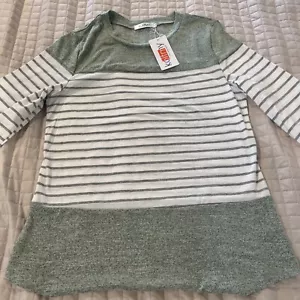Koitmy Women's 3/4 Sleeve Raglan Blouses T Shirt Tunics Tops NWT - Picture 1 of 6