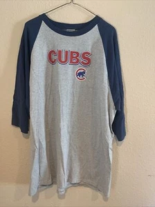 Camisa deportiva vintage Lee para hombre Chicago Cubs MLB manga corta azul gris 2X - Imagen 1 de 6