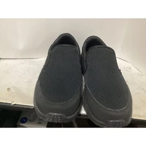 Mocasín sin cordones para hombre SKECHERS ajuste extra ancho talla 8,5 malla negra 232017W - Imagen 1 de 5