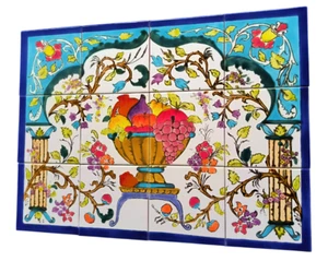 Cesta de frutas imagen azulejos pintados a mano imagen de azulejos azulejos de mosaico 45x60 azulejos de cocina - Imagen 1 de 2