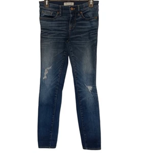 Madewell jeans Size 26 distressed skinny skinny five pocket front zip and button - Picture 1 of 8