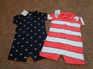 CARTER'S boy's sz 12 months NWT cotton short sleeve outfits (2) shark & subs   - Picture 1 of 7