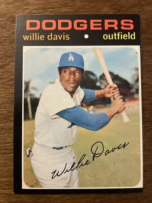 1971 Topps #585 Willie Davis Dodgers - Image 1 of 2