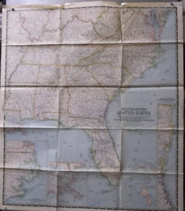 National Geographic February 1947 "Southeastern United States" Map - Picture 1 of 4