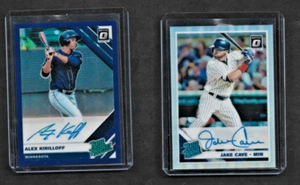 Jake Cave & Alex Kirillof  2019 Panini Donruss Optic - prizms -Autos / Minnesota - Picture 1 of 2