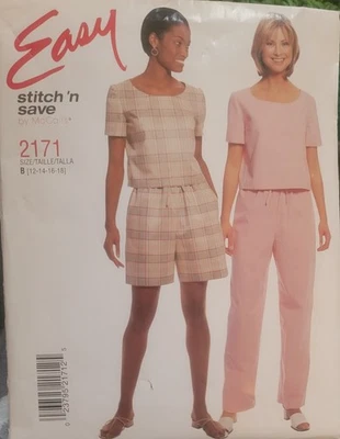 McCall’s SEWING PATTERN 2171 Misses CropTOP & PANTS Sz 12-18 UNCUT Stitch & Save - Image 1 of 2