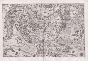 Grave Maas Cuijk Ravenstein Paesi Bassi Incisione In Rame 1615 - Picture 1 of 1