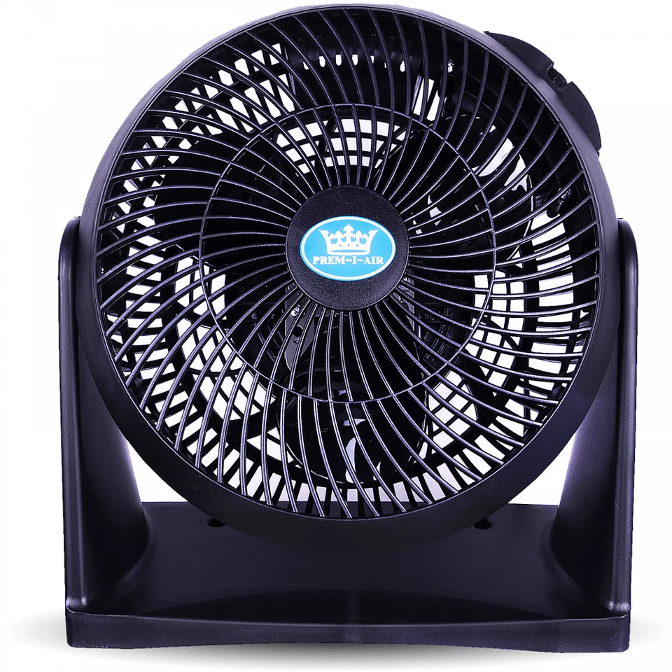 8" 20cm High Velocity Air Circulator Fan Quiet Turbo Polyproylene Black Finish - Изображение 1 из 4