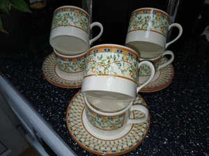 TESCO LEMON TREE CUPS AND SAUCERS X 6 - Picture 1 of 2