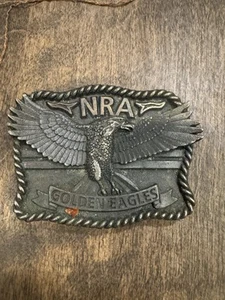 Rifle de colección NRA Golden Eagles hebilla de cinturón de latón edición limitada hecho en EE. UU. - Imagen 1 de 2
