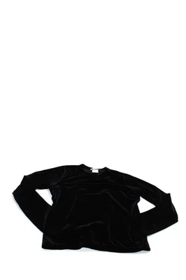 Блузка Sonia Rykiel детская для девочек бархатная с длинными рукавами черная размер 14 - Изображение 1 из 4