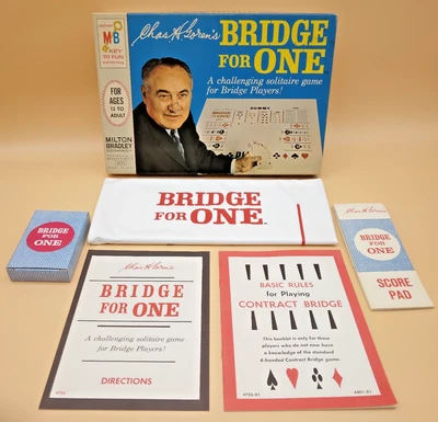 Vintage 1967 Milton Bradley Solitaire Bridge For One Game Complete Chas H. Goren - Image 1 of 4