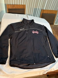 Bauer Hockey Jacket Nylon Soft Shell Waterproof Stitched Premier Mens Large - Picture 1 of 9