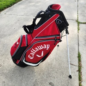 Callaway JIM BEAM BLACK 6 Way Golf Stand Bag w/ Strap - Red - Picture 1 of 12