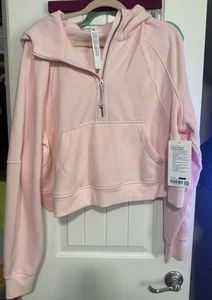 NWT LULUšLEMON STRAW MILKSHAKE CROPPED HALF ZIP SCUBA $118 Retail Sz XL/XXL - Picture 1 of 5