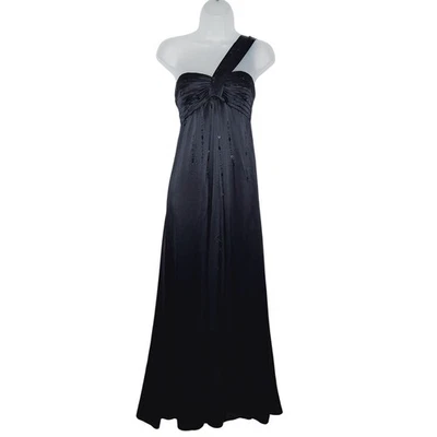 BCBGMaxAzria Y2K Silk Maxi Dress Babydoll 6 Formal Whimsygoth Goth Fairy Gown - image 1 of 4