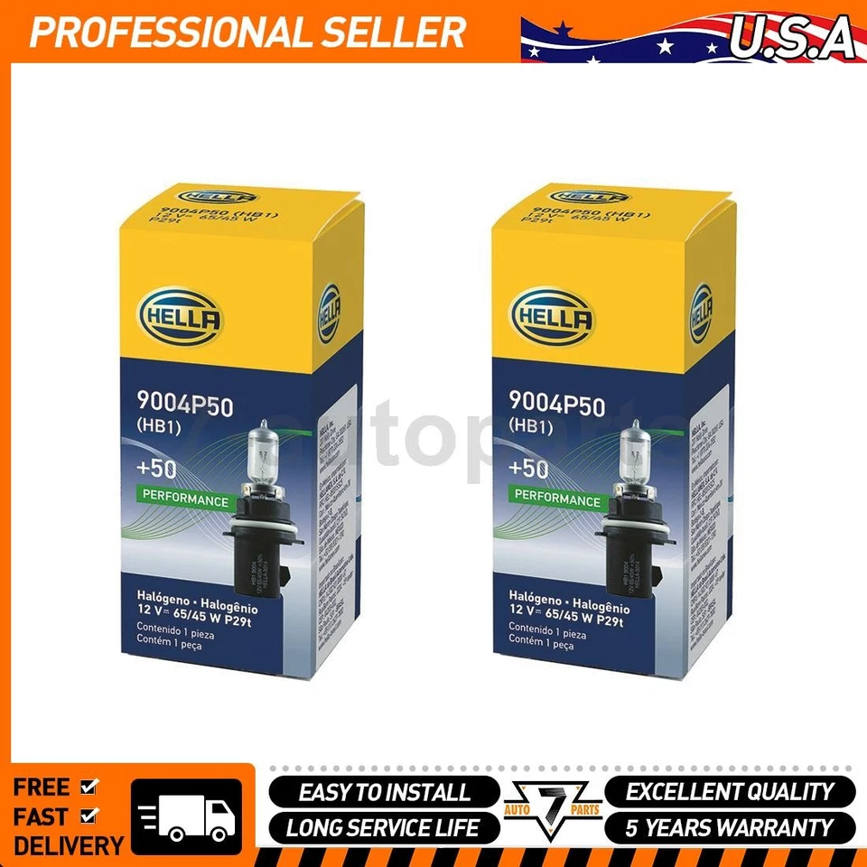 Hella High Beam and Low Beam Headlight Bulb Fits 1992-1995 Toyota 4Runner - Image 1 of 4