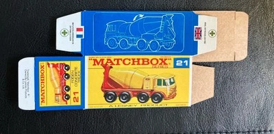 Matchbox #21 Foden Concrete Truck ‘68-‘70 Type F Repro Box  - Image 1 of 2