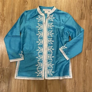 Gretchen Scott Seide Dupioni Marokkanische Jacke - Bild 1 von 11
