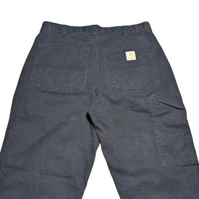 Carhartt Men's 32x32 (32x30) Black Rugged Flex Relaxed Fit Canvas Work BN2291-M - Image 1 of 4