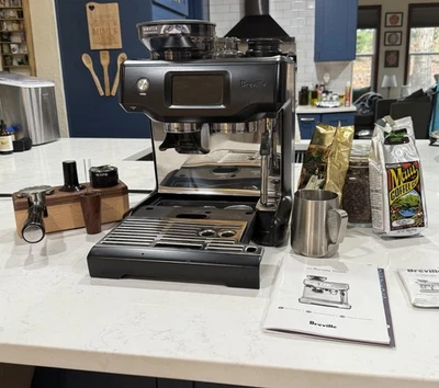 Máquina de café espresso Breville Barista Express negro sésamo NUEVA pero sin caja. Raro Htf Foto 1 de 4