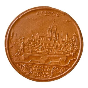 Moneda medalla de cerámica Notgeld 1922 1/2 Regimentsthaler ciudad de Ulm - Imagen 1 de 2