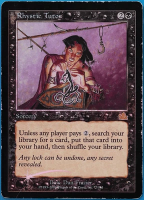 Rhystic Tutor FOIL Prophecy HEAVILY PLD Black Rare CARD (506021) ABUGames - Image 1 of 2