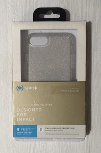 Speck Presidio Case For Apple iPhone SE (2nd gen)/8/7/6s/6- Clear / Gold Glitter - Picture 1 of 1