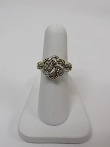 Designer LAGOS Sterling Silver 18K Love Knot Ring - Picture 1 of 5
