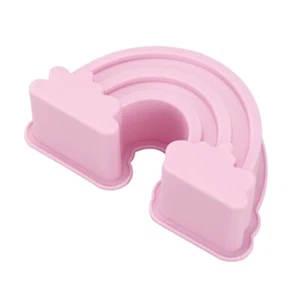 Silicone Rainbow Cake Dessert Chocolate Soap Candle Resin Mould - Foto 1 di 4