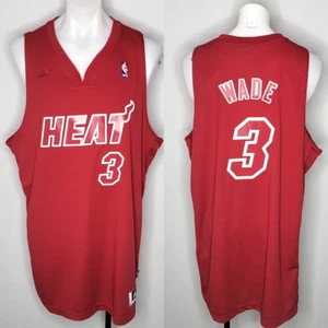 Rare Adidas NBA Miami Heat Dwayne Wade #3 Christmas Swing Jersey Size 2XL - Picture 1 of 8