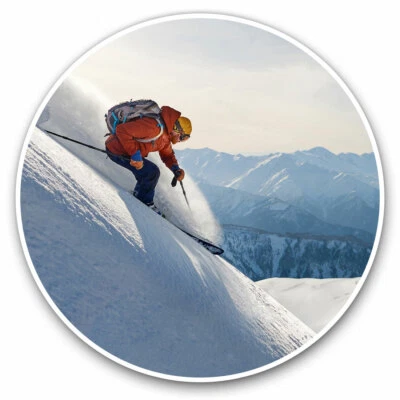 2 x Vinyl Stickers 20cm - Freeride Skiing Mountains Ski Snow Cool Gift #21553 - Image 1 of 4