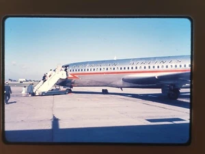 Vtg 1965 35mm Slide - Boeing 727 Astrojet Boarding on Tarmac American Airlines - Picture 1 of 1