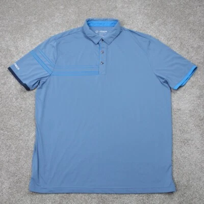 Camisa Polo Sunice Para Hombres XL Azul Cooper Absorbiendo Collite Elastizada S/S Golf Pullover Foto 1 de 4
