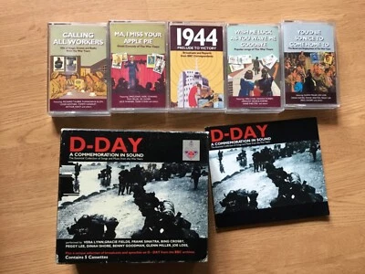 D-DAY - A Commemoration In Sound - ON 5 Cassette’s- Lynn , Sinatra , Crosby ,LEE - Image 1 of 4